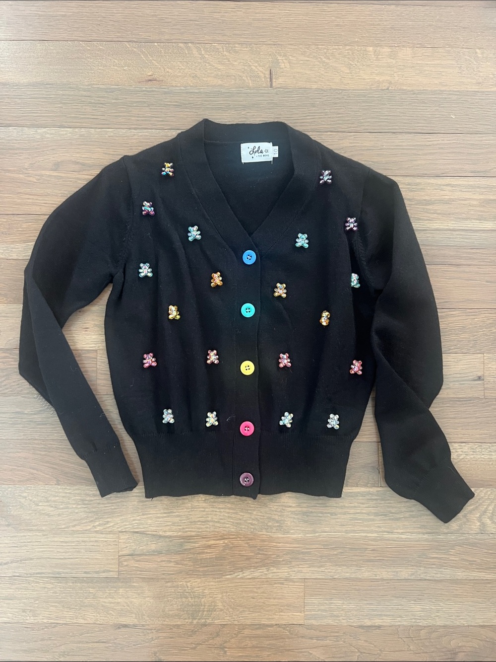 Lola + The Boys Gummy Bear Knit Cardigan Girls Size 10